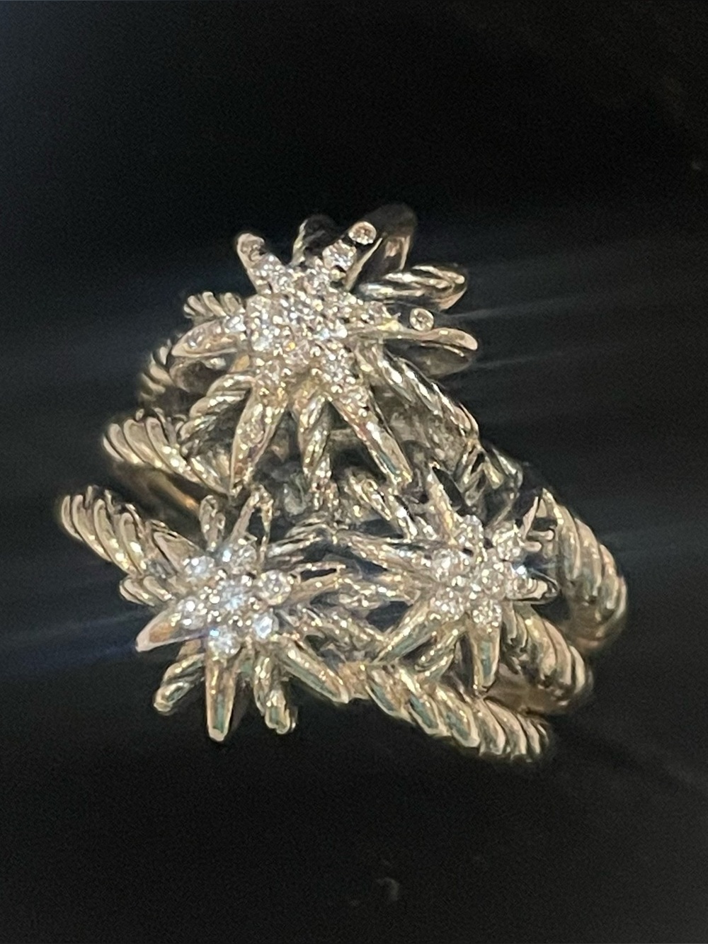 DAVID YURMAN Diamond Cluster Starburst Ring, Size 6